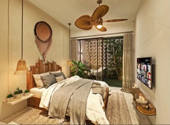 Interior de recámara con acabado